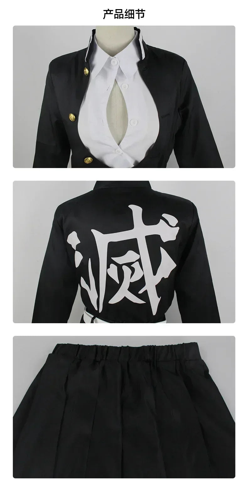 Adult Kids Anime Kimono Kanroji Mitsuri Cosplay Costume Kisatsutai Sexy Women Halloween Clothes