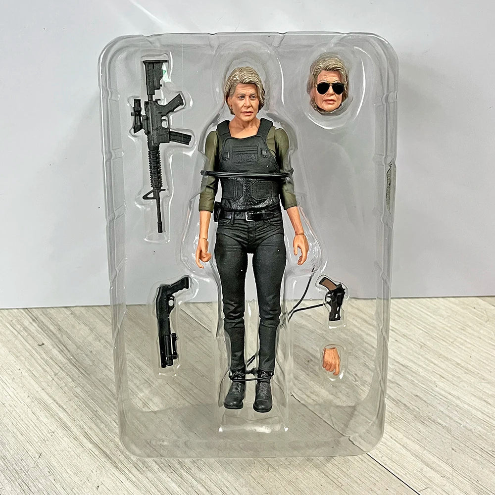 Terminator Figure 2 Judgment Day T-800 Arnold Schwarzenegger Dark Fate Elderly Sarah Connor Figure Model Toy Doll Gifts