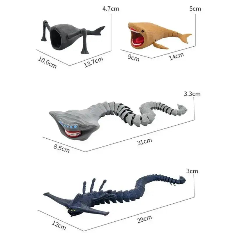 New 3D Printing Anime Figures Toy Maja Eater Bloop Model Figure Creative Small Monster Series Figures Collection Toy Kids Gift