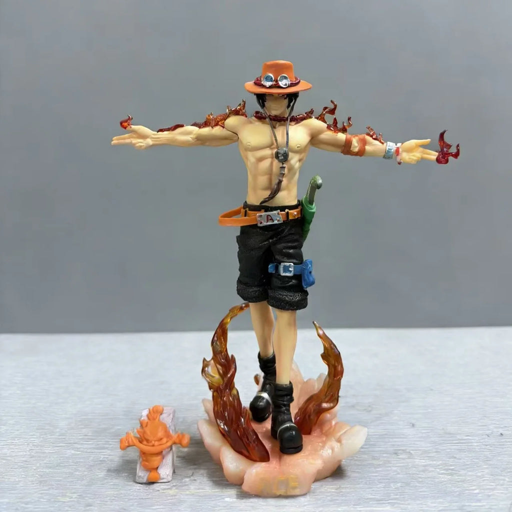 28cm Anime One Piece Ace Figure Portgas D Ace Action Figurine PVC Statue Collectible Model Toys for childern christmas Gifts