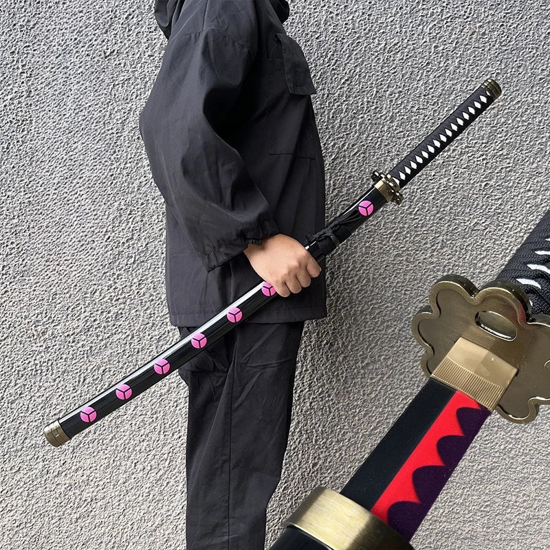 40incn Roronoa Zoro Katana Ninja Knife Sword Anime One Piece Cosplay Real Size Japanese Katana Original Samurai Sabre Toy Gift
