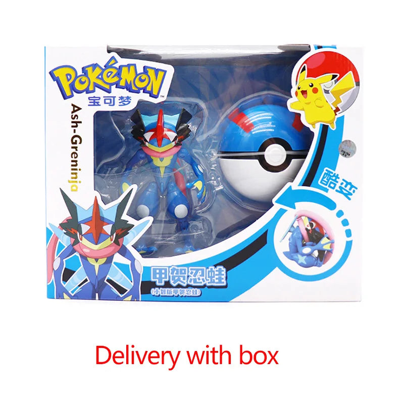 Deform Pokemon Pokeball Greninja Lucario Ball Action Figure Toy Set Mew Pikachu Dragonite Snorlax Venusaur Blastoise Elf Monster