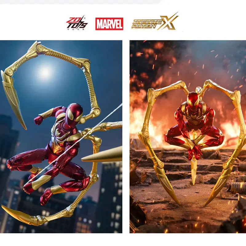 ZD Toy Spider-Man Brand New Day Spider Man PS4 Peter Parker Gold Black Red Iron Spider Hobie Brown Action Figure Toys Model Gift