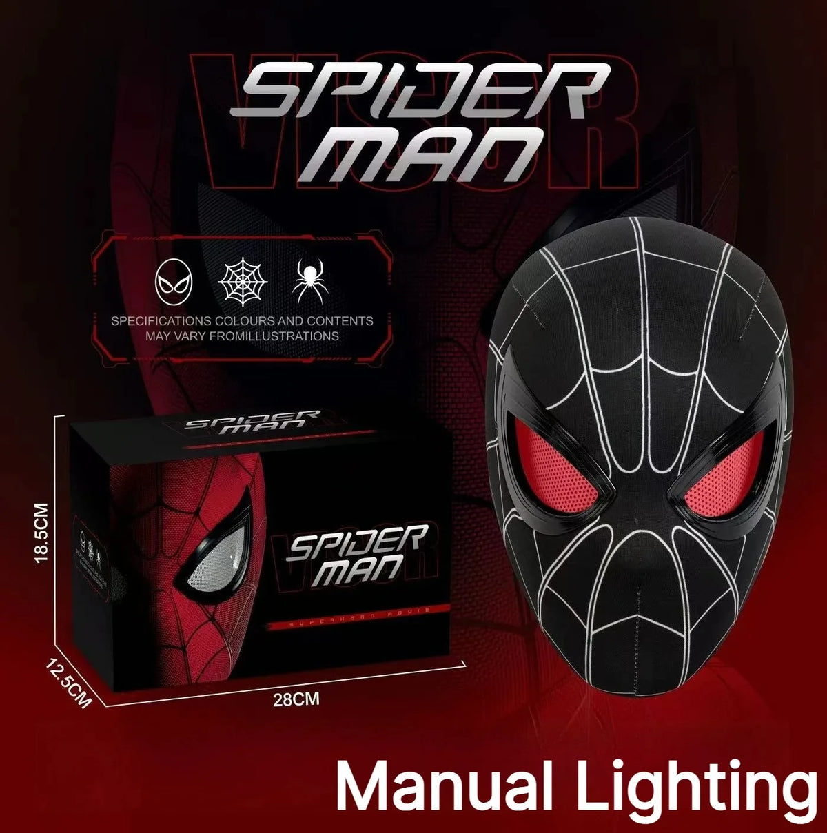 Superhero Mask/Spider-Man Helmet, Anime Character Cosplay, Full-face Mask, All-season Sun Protection, Party Gift.