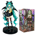 21CM Hatsune Miku X Cinnamoroll Raccoon Demon Kuromi Kawaii Anime Peripheral Figure PVC Action Figure Model Doll Toy Gift