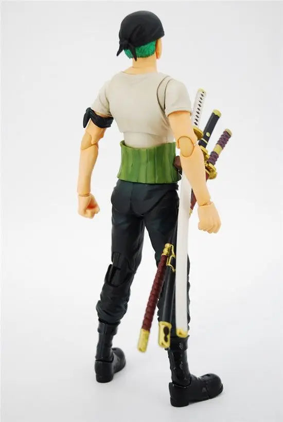 Roronoa Zoro Three Sword Style One Piece Articulated PVC Action Figure Anime Collectible Model Display Toy for Fans and Gifts