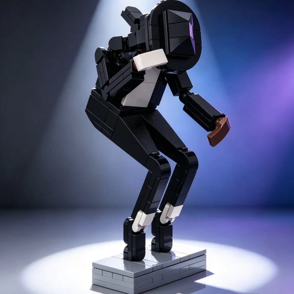 Michael Jackson MJ Classic Figure Model Ornament Micro Particle DIY Assembly Puzzle Kit Desktop Collectible Decor Gift