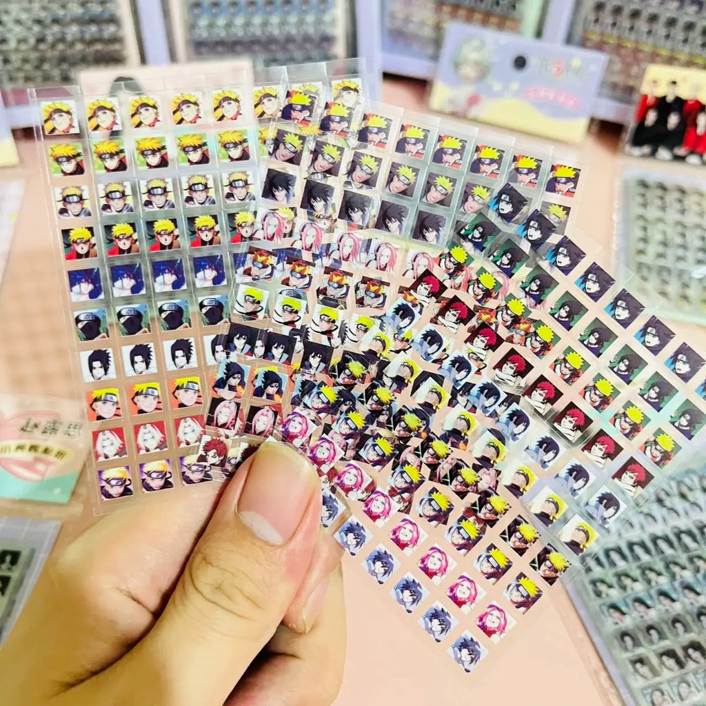 "Naruto Mini Nose Sticker - Hinata Kamakiri Sasuke Naruto Anime Souvenirs Nail Waterproof Decal"