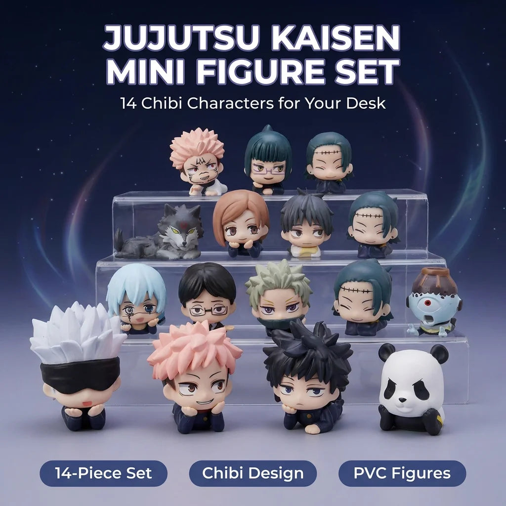 14pcs Anime 7pcs  Jujutsu Kaisen Satoru Kugisaki Sukuna Geto Suguru Gojo Itadori Yuji Megumi Figure Cute Toys Collection Model