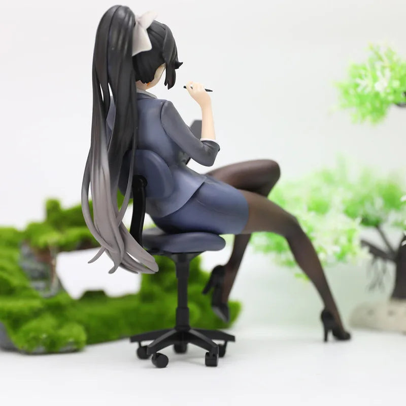 Anime Figure Azur Lane Takao Office Secretary Pvc Statue Bookshelf Computer Case Decoration Desktop Ornament Adult Collection