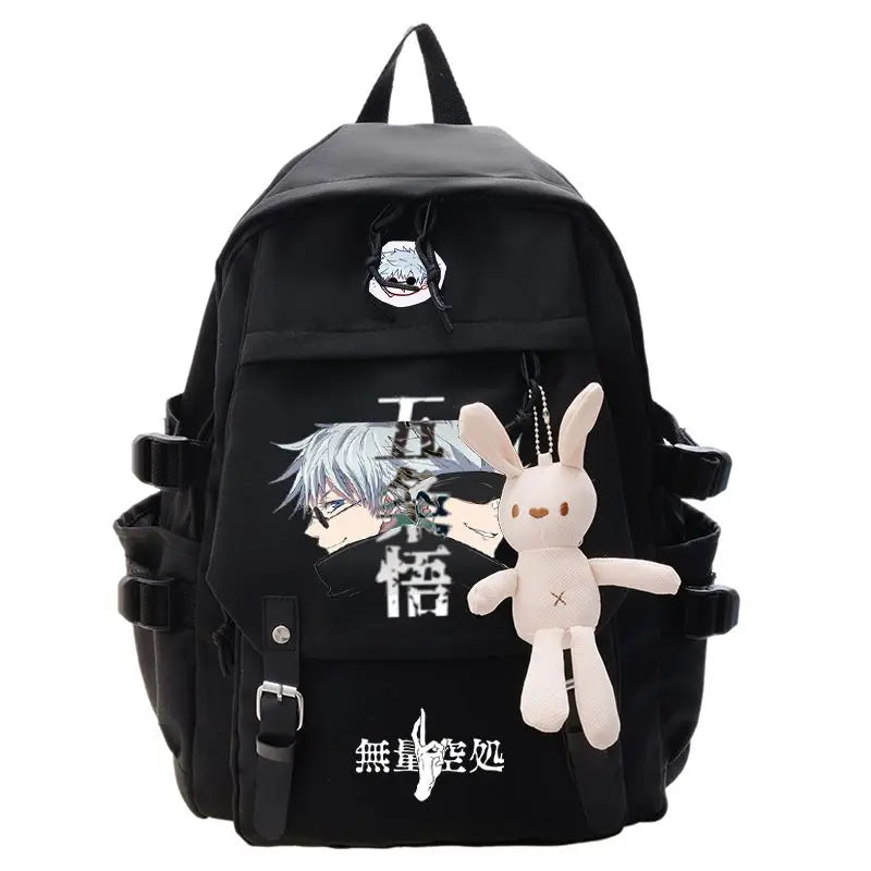 Satoru Jujutsu Kaisen Anime Cosplay Backpack Students School Bag Cartoon Bookbag Laptop Travel Rucksack Outdoor Kids Gifts
