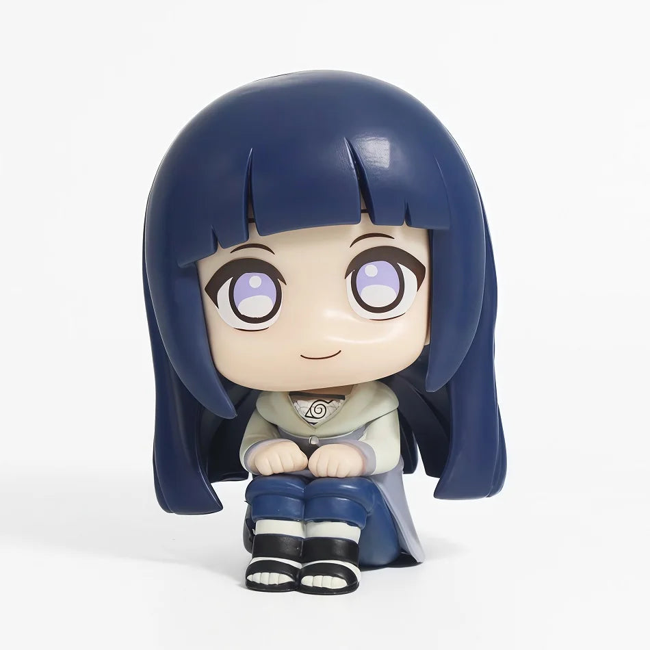 Naruto Chibi Figures Q Version Sitting Anime Figurines Sasuke Itachi Kakashi Gaara Hinata Sakura Collectible Desk Decor Gift