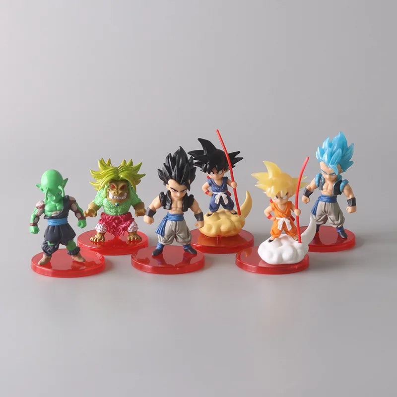 36 PCS  Dragon Ball hand-made full set of model anime Saiyan the Monkey King Vegeta Torankusu doll ornaments gifts.