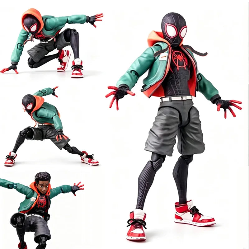 The Spider‑Verse Miles Morales Collectable Action Figure, Adjustable Joints Cool Posing Toy For Birthday Gift