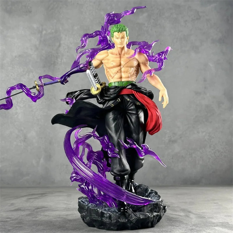 33cm One Piece Roronoa Zoro Enma Sword Wielding Standing Pose Anime Figure Statue Desktop Decoration Gift
