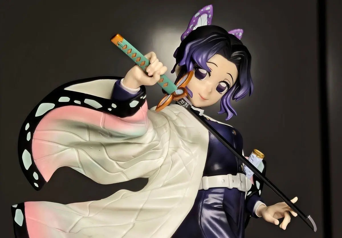 New 18cm Demon Slayer Shinobu Kochou Collectible Anime Figure Pvc Statue Desktop Decoration For Adult Collectors Fans