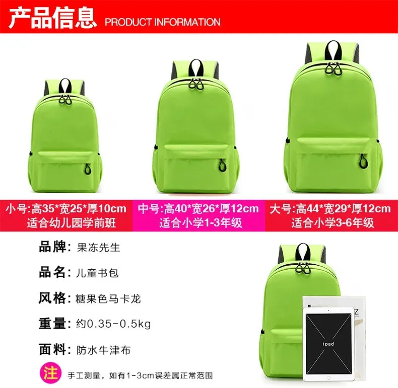 Spongebobs Yellow Backpack Cartoon Emote Schoolbag Boy Girl Anime Partern Knapsack Fashion Student Large-capacity Book Bags Gift