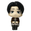 10cm Anime Attack on Titan Figure Look Up Levi Ackerman Action Figures Q Version Eren Jaeger Figurine PVC Collection Model Toys