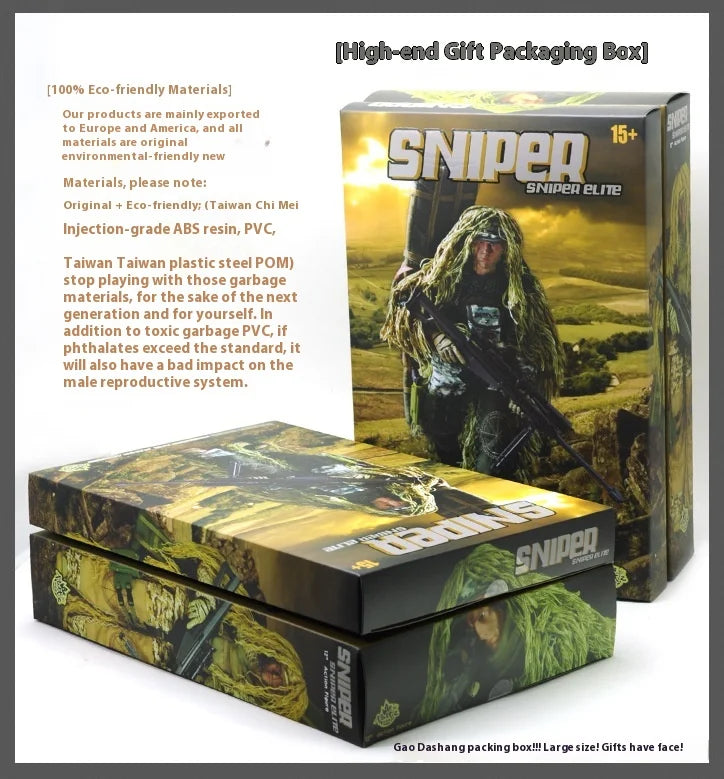 1/6 12-Inch NB07 NB08 Male Soldier Articulated Action Figure Multi-Piece Plastic Collectible Sniper With Barrett Military Models