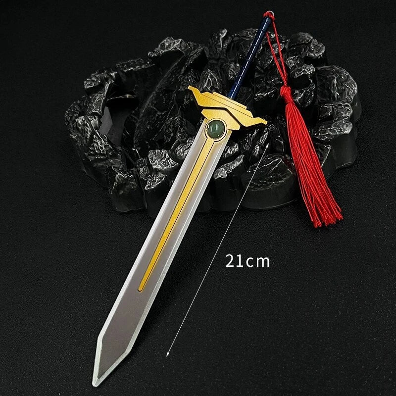 21cm Anime Frieren Metal Staff Himmel's Hero's Sword Anime Peripheral Gifts Toy Knife Desktop Ornament