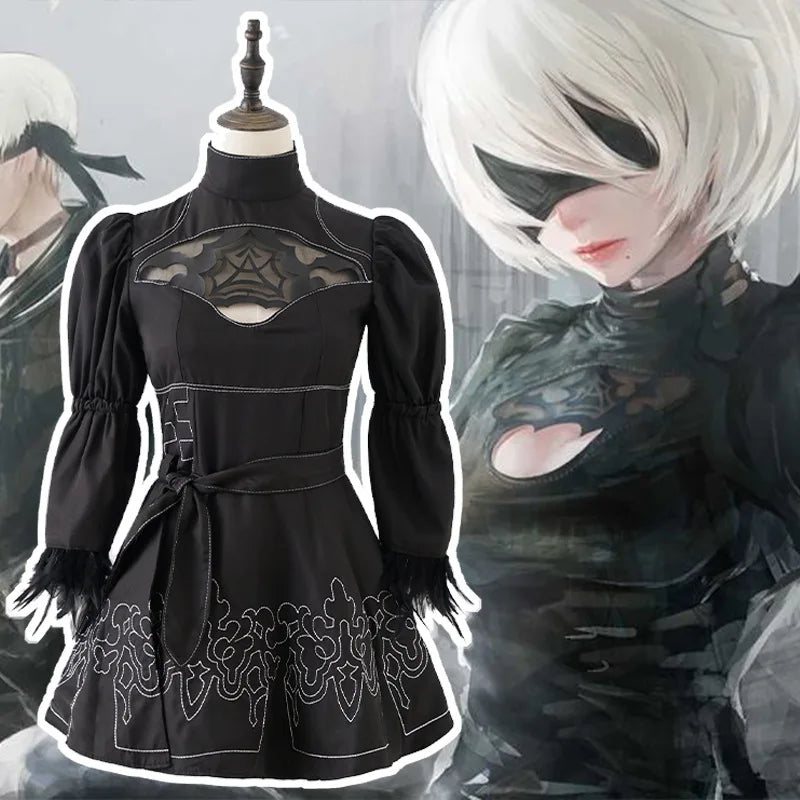 Nier Automata Cosplay Costume Yorha 2B sexy Outfit Games Suit Women Role Play Costumes Girls Halloween Party Fancy Dress