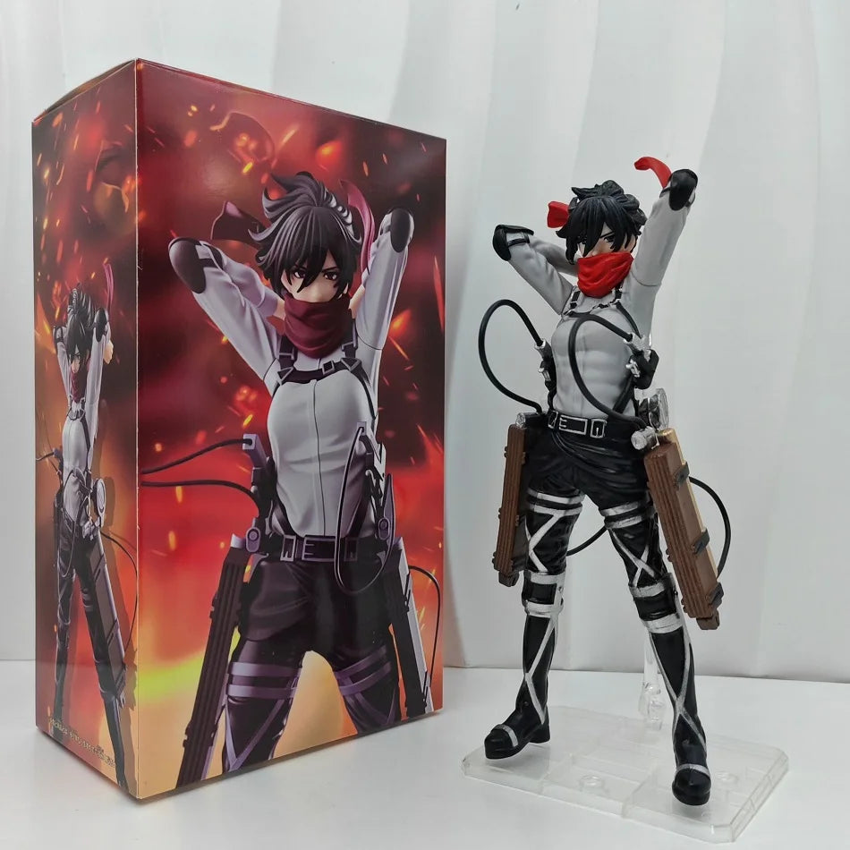 21cm Anime Attack on Titan Figure Eren Jaeger & Mikasa Ackerman Action Figures Model  PVC Collectible Figurine Doll Toys Gifts
