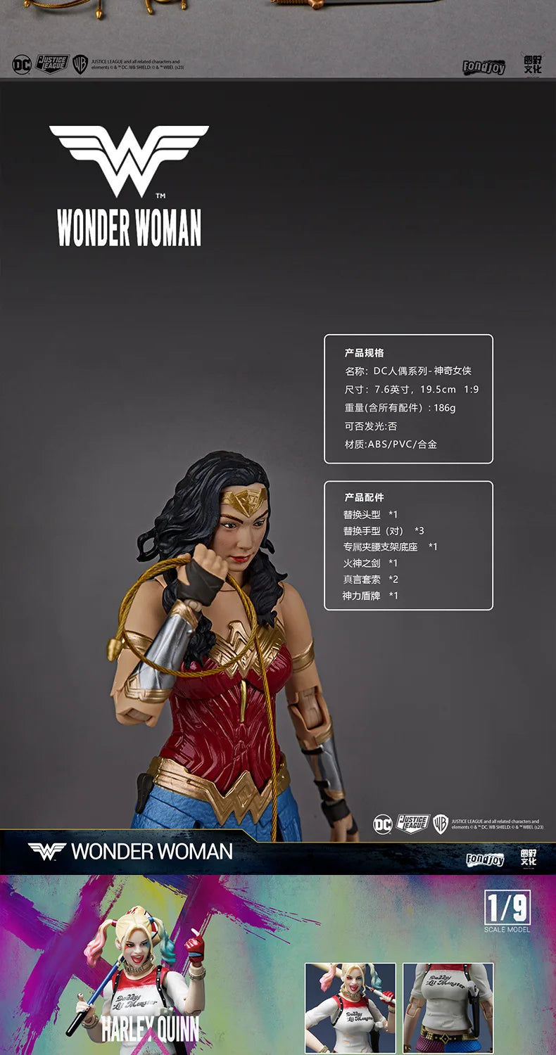 Justice League Figure Batman Action Figures Superman Aquaman Mera Harley Quinn PVC Collection Models Toys Gift