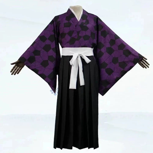 2025 New Kokushibo Cosplay Costume Wigs Tattoo Stickers Anime Printing Kimono Uniform Shirt Halloween Carnival Outfits for