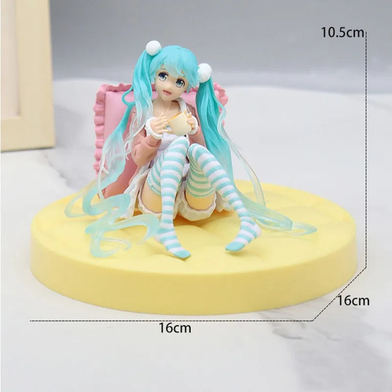 New Anime Hatsune Miku Action Figure Kawaii Collection Model Pink Sakura Kawaiii Doll Collectible Toys Cake Decor