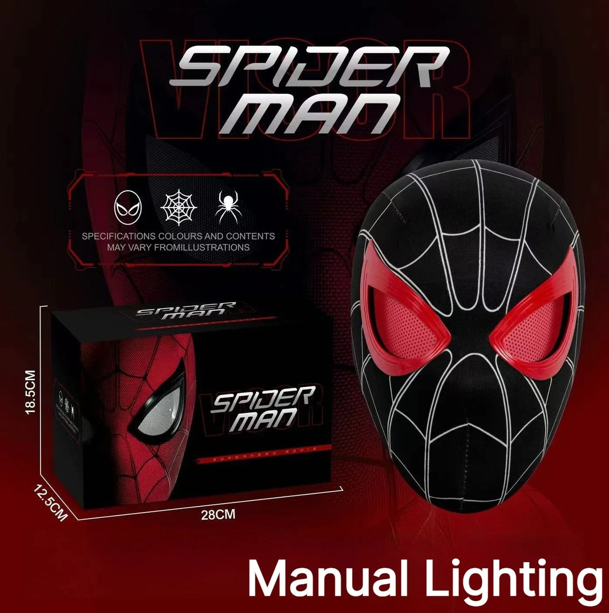 Superhero Mask/Spider-Man Helmet, Anime Character Cosplay, Full-face Mask, All-season Sun Protection, Party Gift.