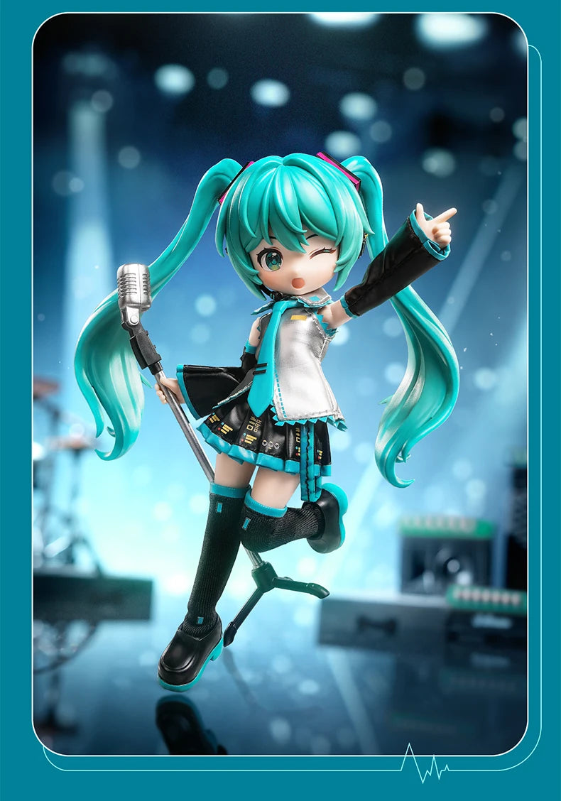 Blokees Hatsune Miku Action Figure DIY Joint Mobility Anime Assembly Figurine Toy Cartoon Doll Collection Figures Christmas Gift