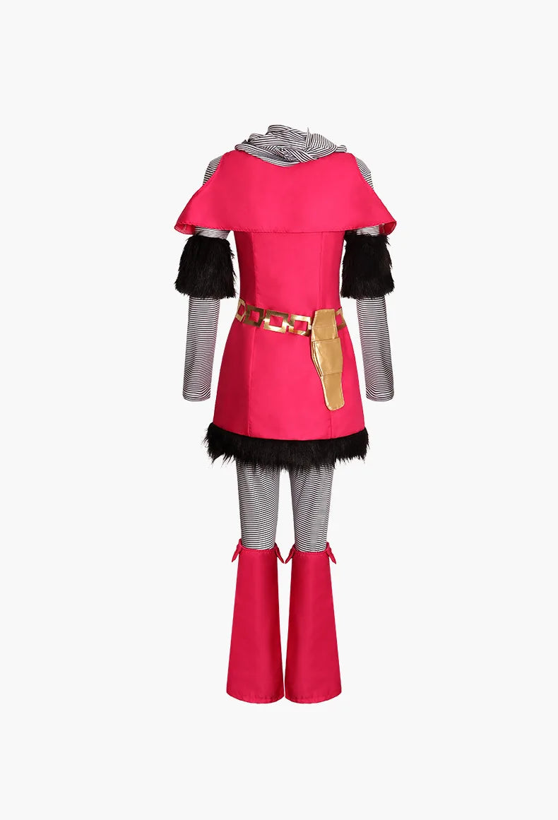 Hot Pants Cosplay Costumes Uniform Ainme JOJO Rose Red Dress Role Play Halloween Carnival Party Dressing For Women Clothing