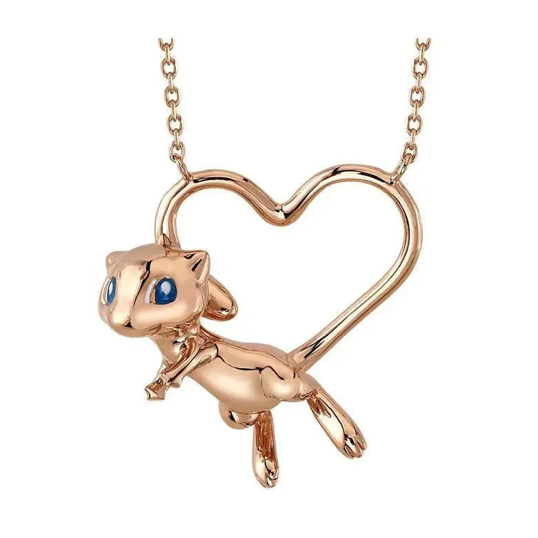 New Pokemon Espeon Snorlax Gengar Mewtwo Necklace Couple Accessories Anime Peripherals Fashion Cartoon Niche Light Luxury Gifts