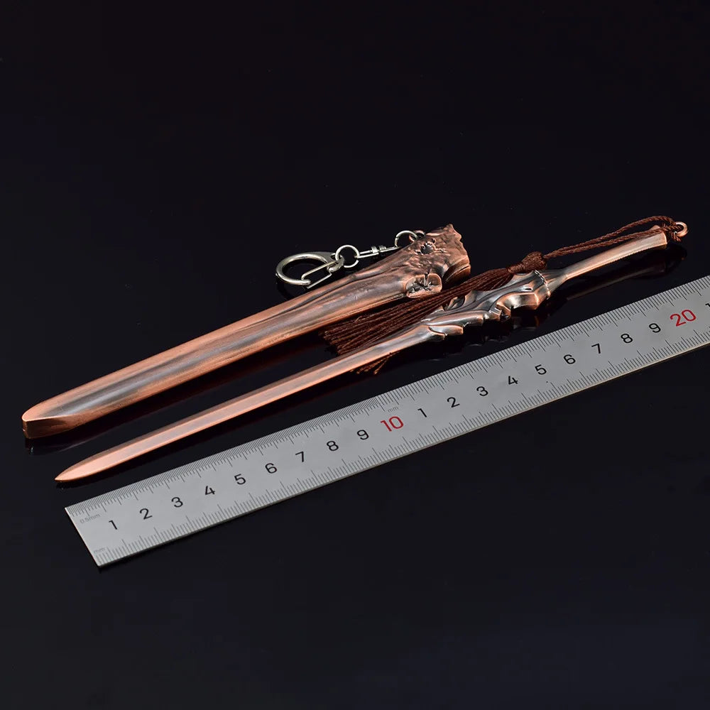 A 22cm All-Metal Weapons Model of the "Magic Wood Sword" By Du Gu Qiu Bai from the TV Series "The Legend of the Condor Heroes"