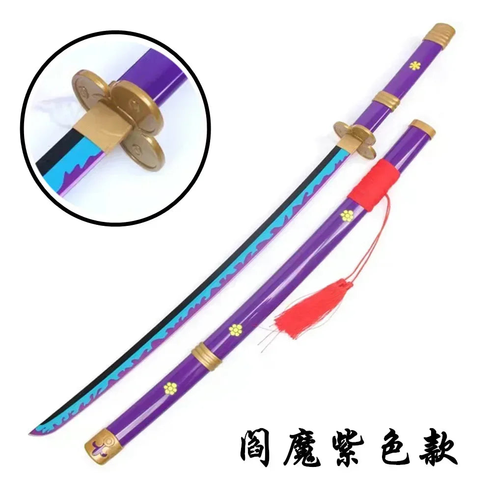 104cm Roronoa Zoro Sword Anime One Piece Cosplay Prop Knife Ninja Schwert Real Size Japanese Katana Original Samurai Sabre Toy