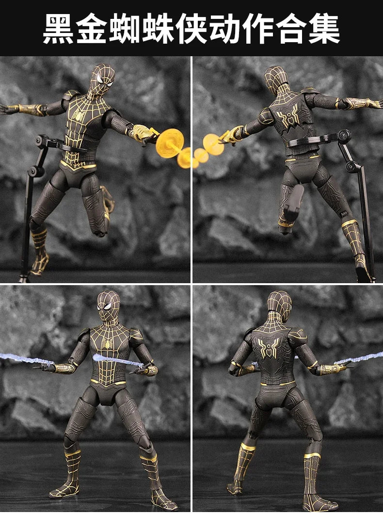 ZD Toy Iron Spider Man Advanced suit legends No Way Home Peter Parker Gold Black Red Model Action Figure Adult Collectible Toy