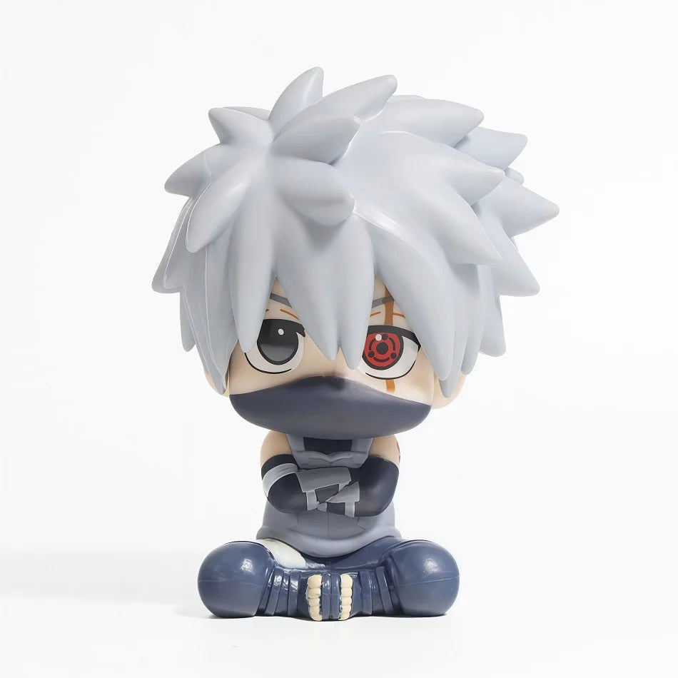 Naruto Chibi Figures Q Version Sitting Anime Figurines Sasuke Itachi Kakashi Gaara Hinata Sakura Collectible Desk Decor Gift