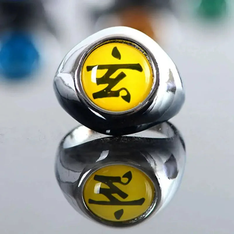 Hot Anime Ring Cosplay Akatsuki Itachi Pain Metal Finger Adult Ninja Props Accessories Cool  Jewelry Gift Adjustable Size