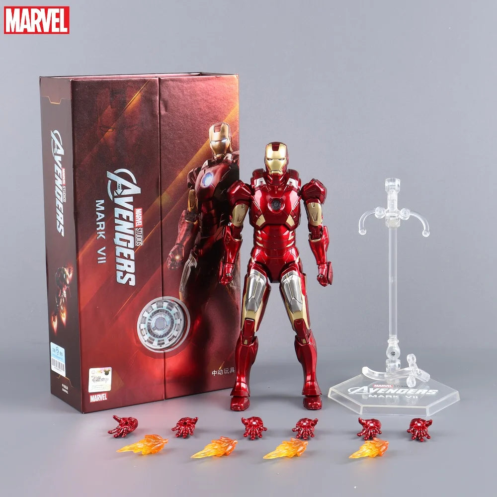 ZD Toys Iron Man Action Figure Mark 35 Red Snapper Iron Man MK 24 MK 22 MK 47 Tony Stark Ironman Figure Action Collect Toy Gift