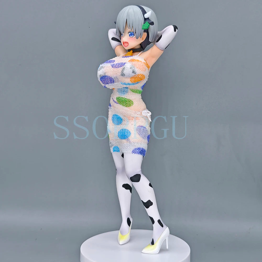 Wave Uzaki-chan Wa Asobitai! ω Uzaki Hana Dream Tech Cow Bikini Anime Girl PVC Action Figure Toy Statue Collection Model Doll