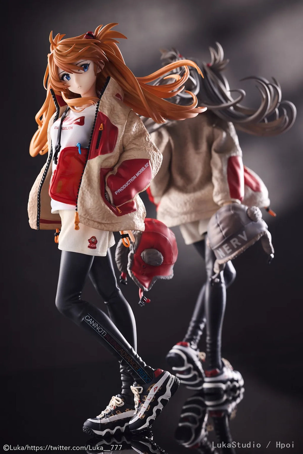 25CM Soryu Asuka Langrey Figure AnimeNeon Genesis Evangelion Toy Gift Cute Cool Desktop Collection Decoration Ornaments  PVC