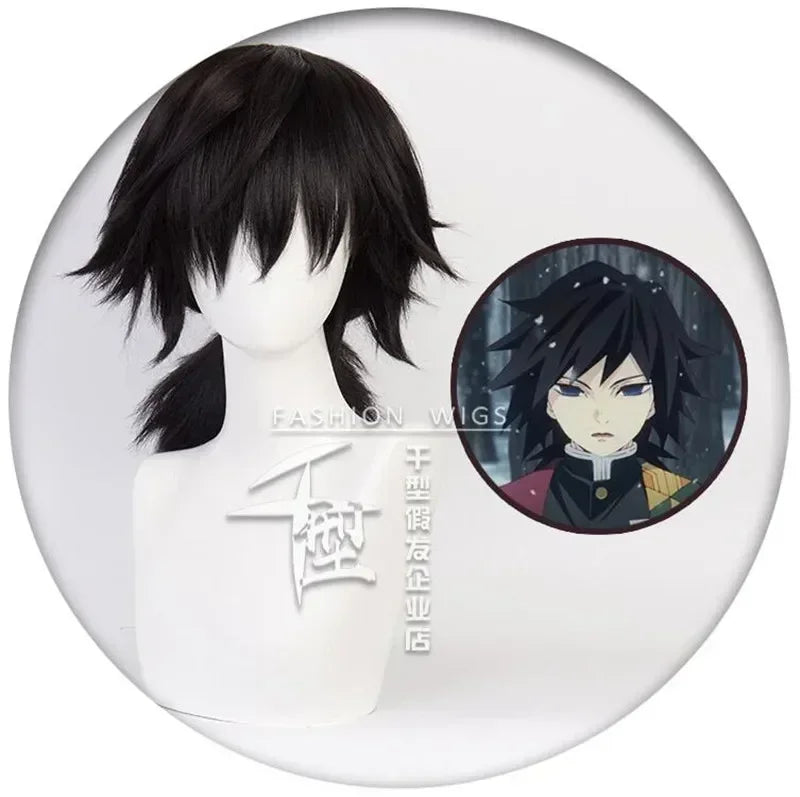 Cosplay Wig Tomioka Giyuu Kamado Nezuko Short Golden Hair Kochou Bu Livraiso
