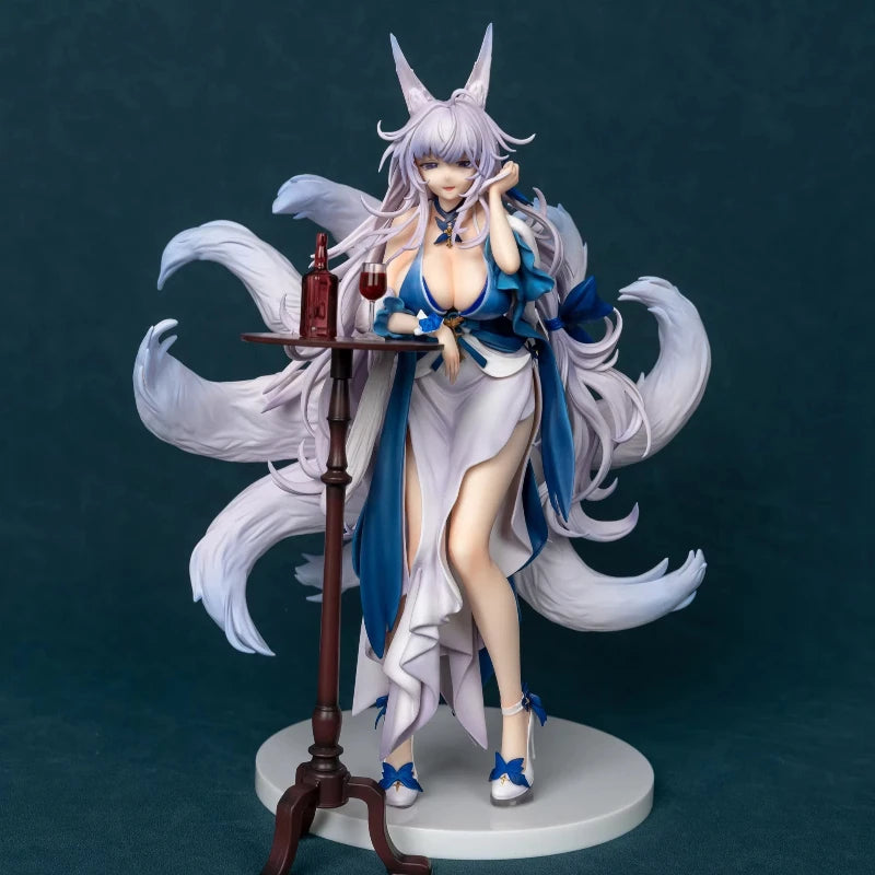 28.5cm Blue Archive Shinano Anime GK Figure, Evening Gown Ver PVC ABS Beautiful Girl Statue Model, Desktop Ornament Collectible