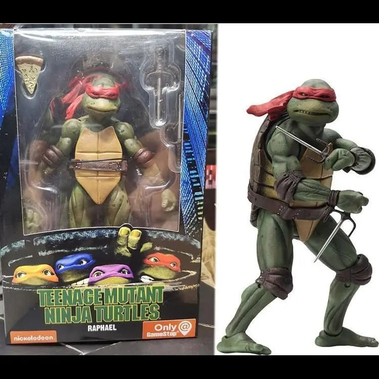 Neca Ninja Turtles 1990 Movie Version Limited Edition 7 Inch Posable Action Figure Collectible Model Toy Gift Anime Figure Model