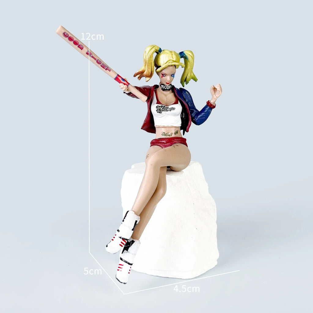 Joker & Harley Quinn PVC Sitting Exquisite Figure, Desktop & Car Decoration Ornament, Birthday & Holiday Gift