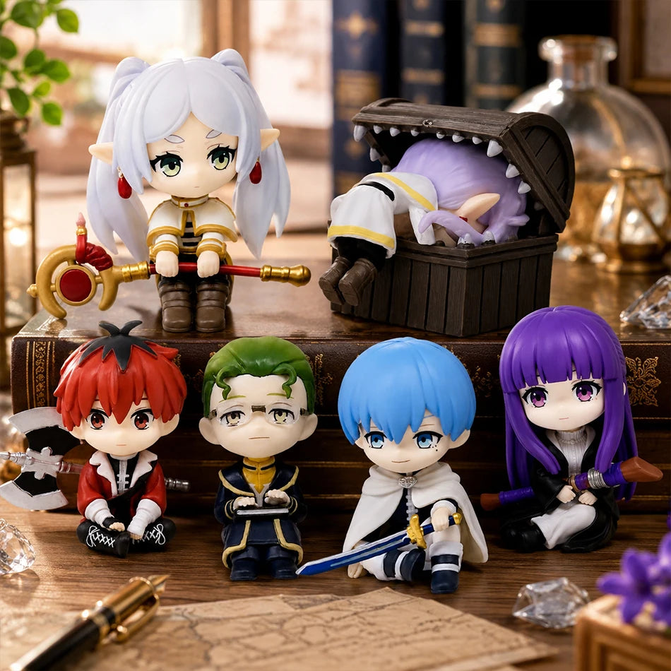 New Bandai Frieren: Beyond Journey's End 7.5cm Anime Figures Frieren Himmel Action Figure Cute Anime Figure Ornaments Collection