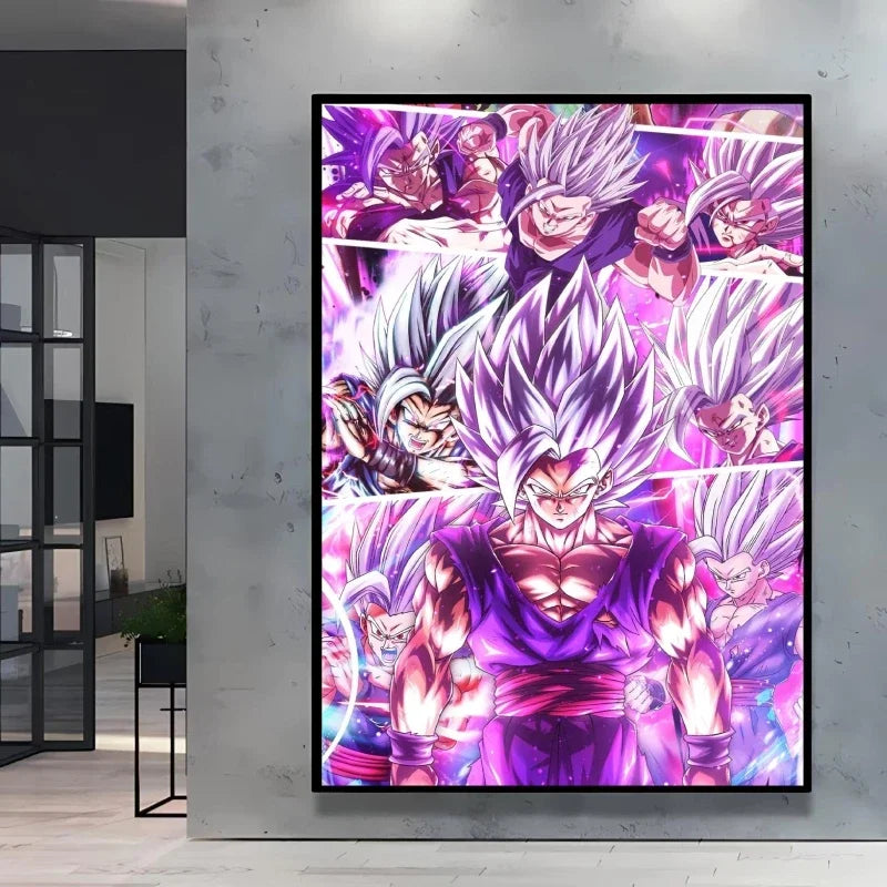 Classic Dragon Ball Goku Posters Canvas Printing Character Action Figures Vegeta Home Decorative Modern Living Room Posters