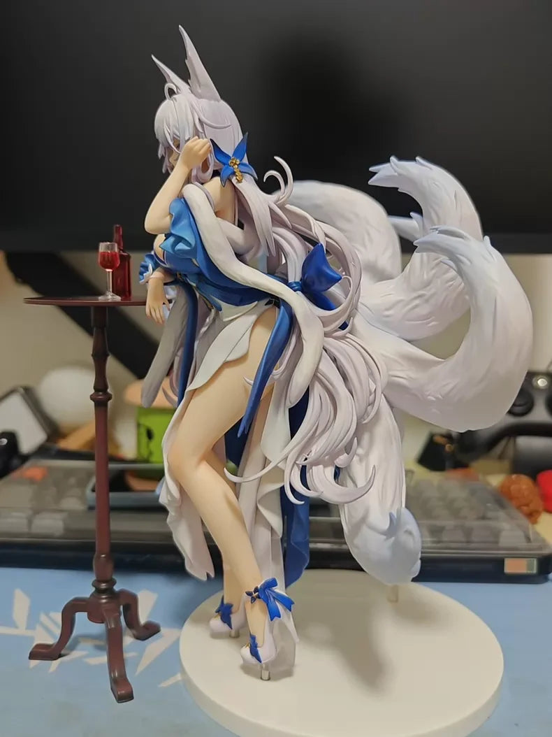 28.5cm Blue Archive Shinano Anime GK Figure, Evening Gown Ver PVC ABS Beautiful Girl Statue Model, Desktop Ornament Collectible