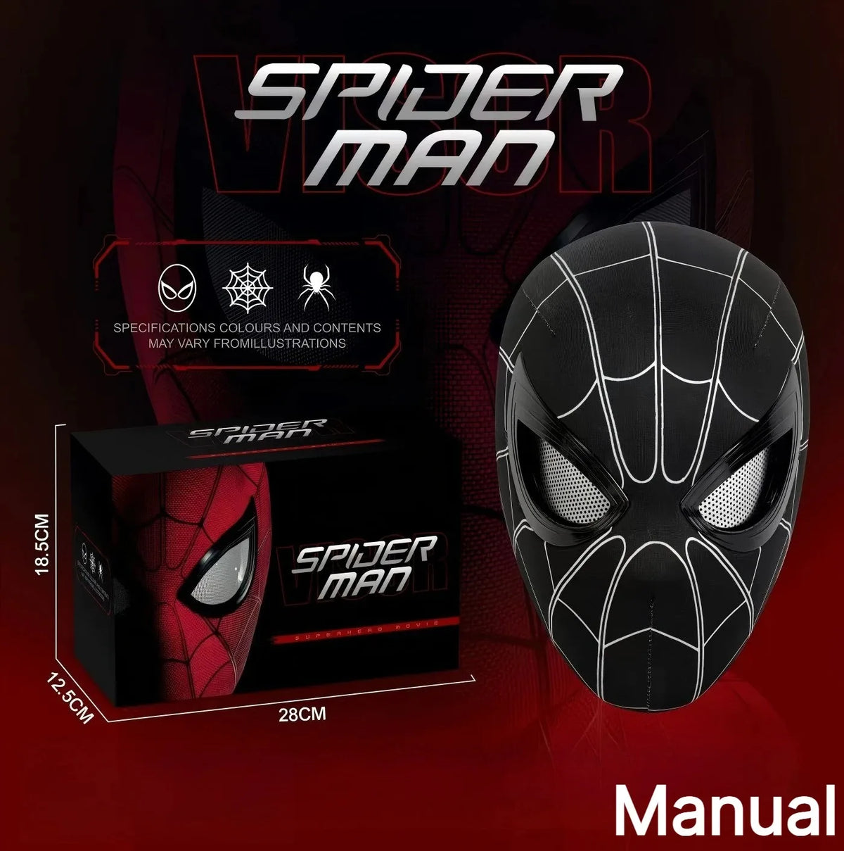 Superhero Mask/Spider-Man Helmet, Anime Character Cosplay, Full-face Mask, All-season Sun Protection, Party Gift.