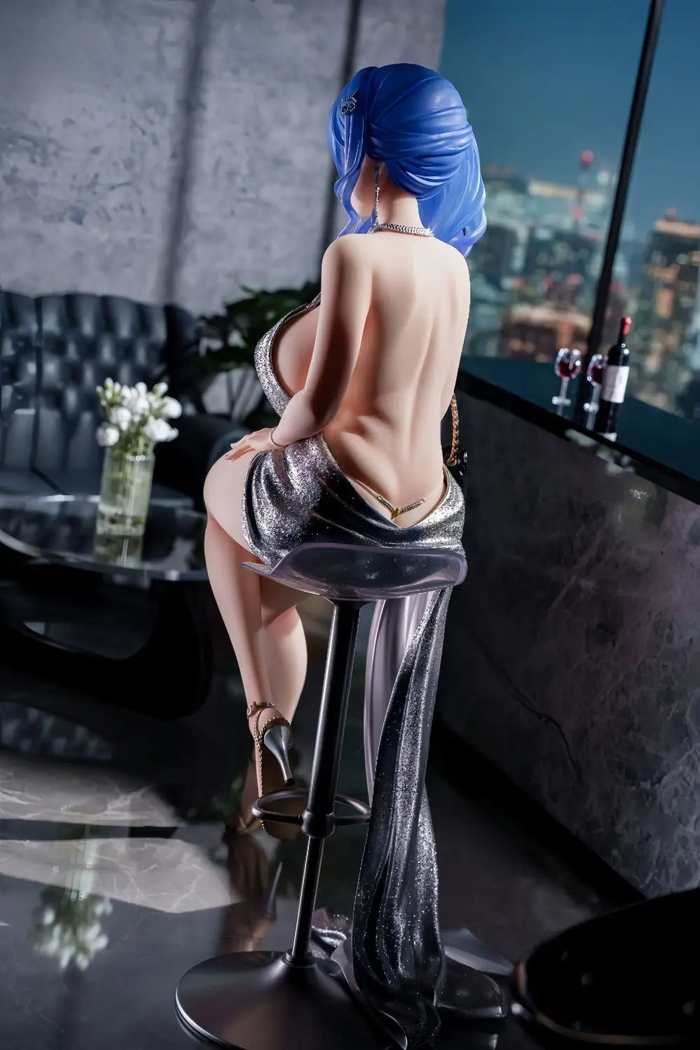 Azur Lane St. Louis Anime Figure 28cm Seated Pose Evening Dress Version Collectible Statue for Desktop Decoration Gift